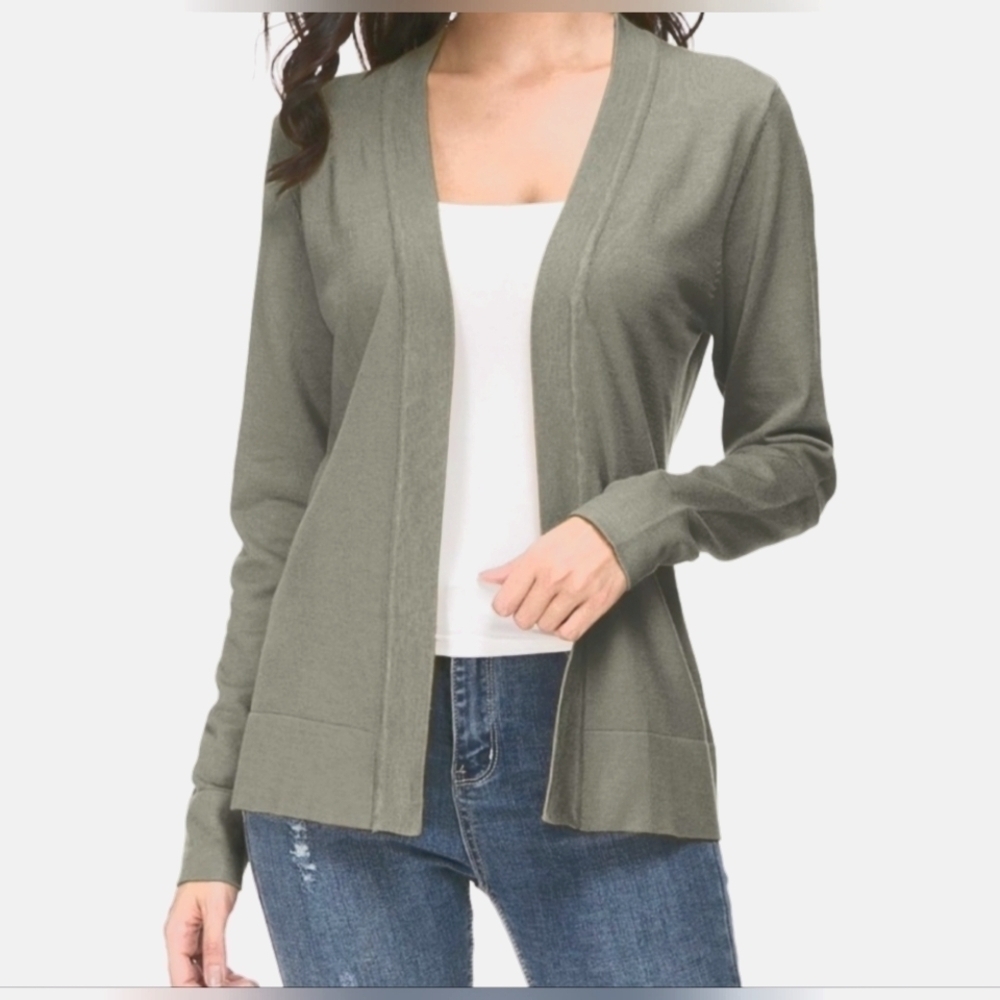 Old Navy | Women's Semi-Fitted, Open- Front Cardigan Sweater | Med | Sage Green
